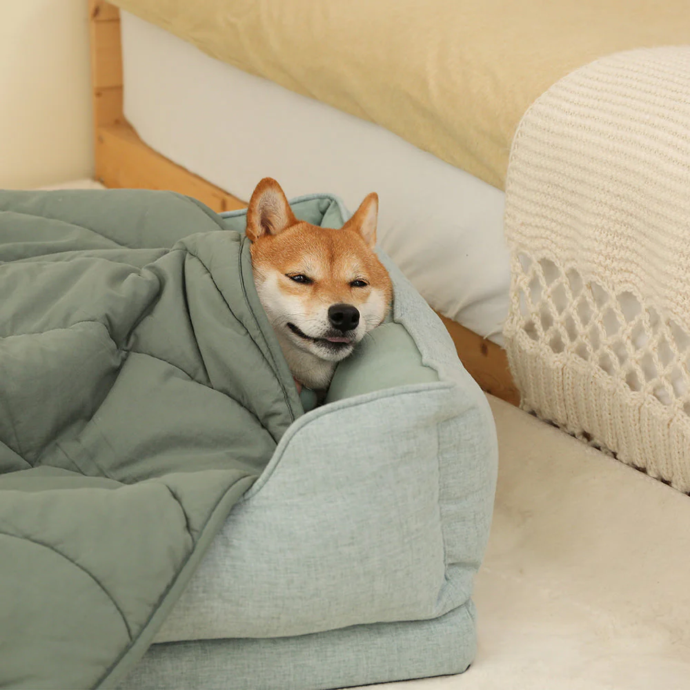 Leaf Shape Dog Blanket With Donut Dog Bed Luxury Dog Gifts - Image 4