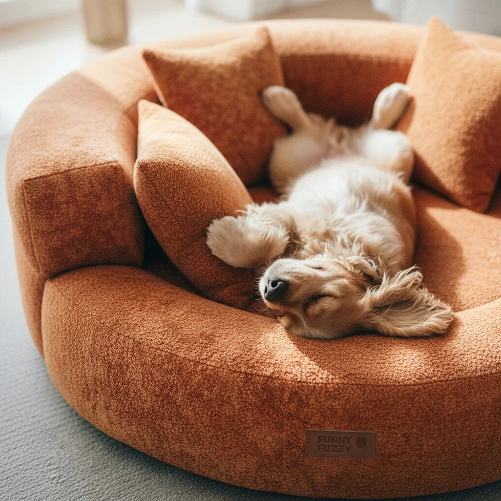 Luxe Diamond Velvet Removable Orthopedic Donut Dog Bed With Pillow - DreamNest - Image 14