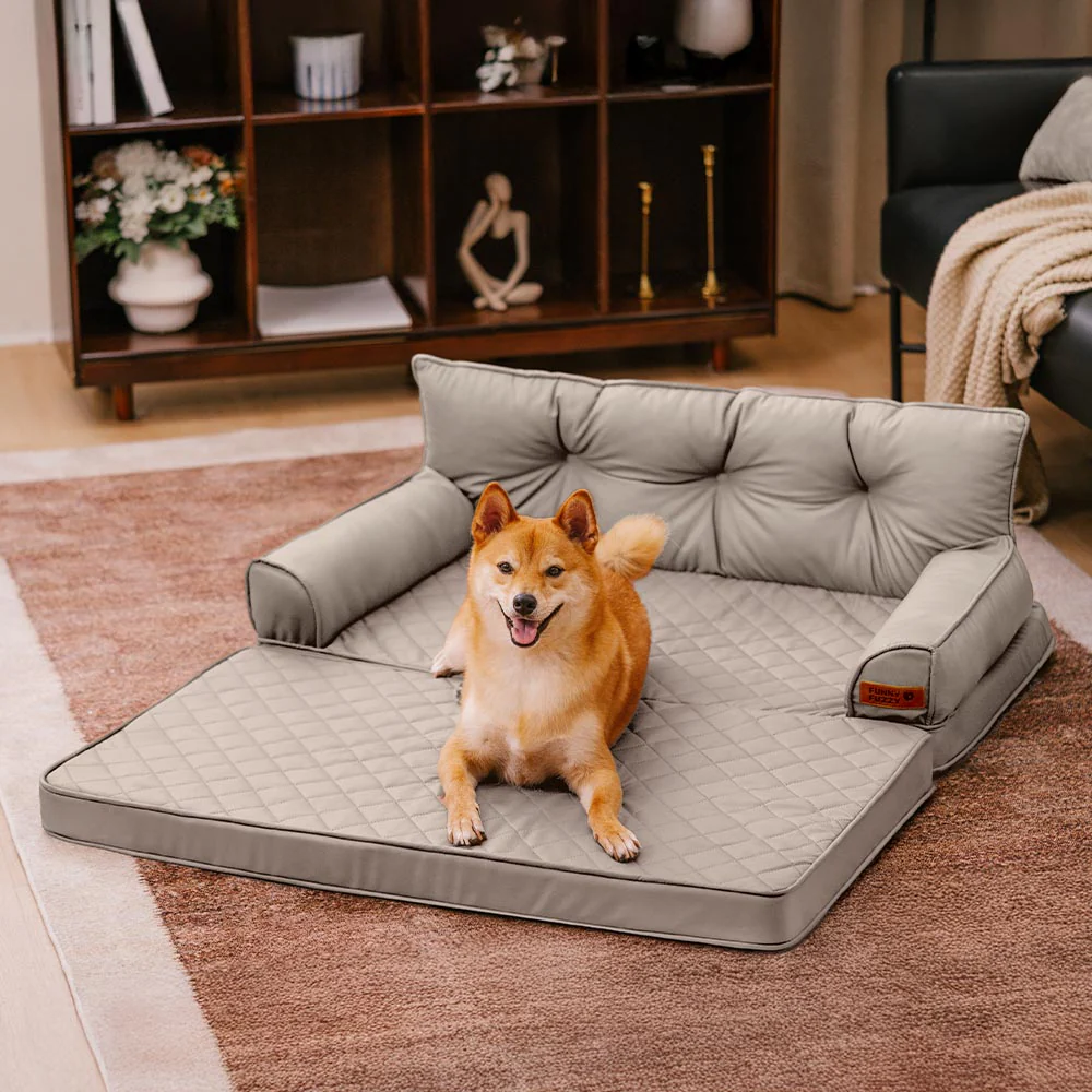 Luxe Faux Leather Foldable Orthopaedic Large Dog Bed - CoreLounge - Image 10