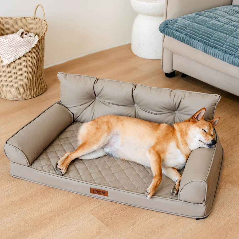 Luxe Faux Leather Foldable Orthopaedic Large Dog Bed - CoreLounge - Image 11
