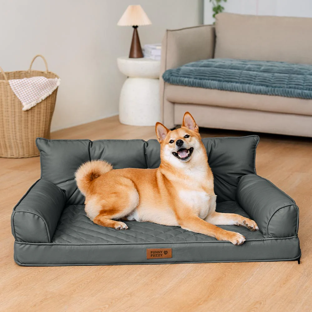 Luxe Faux Leather Foldable Orthopaedic Large Dog Bed - CoreLounge - Image 12