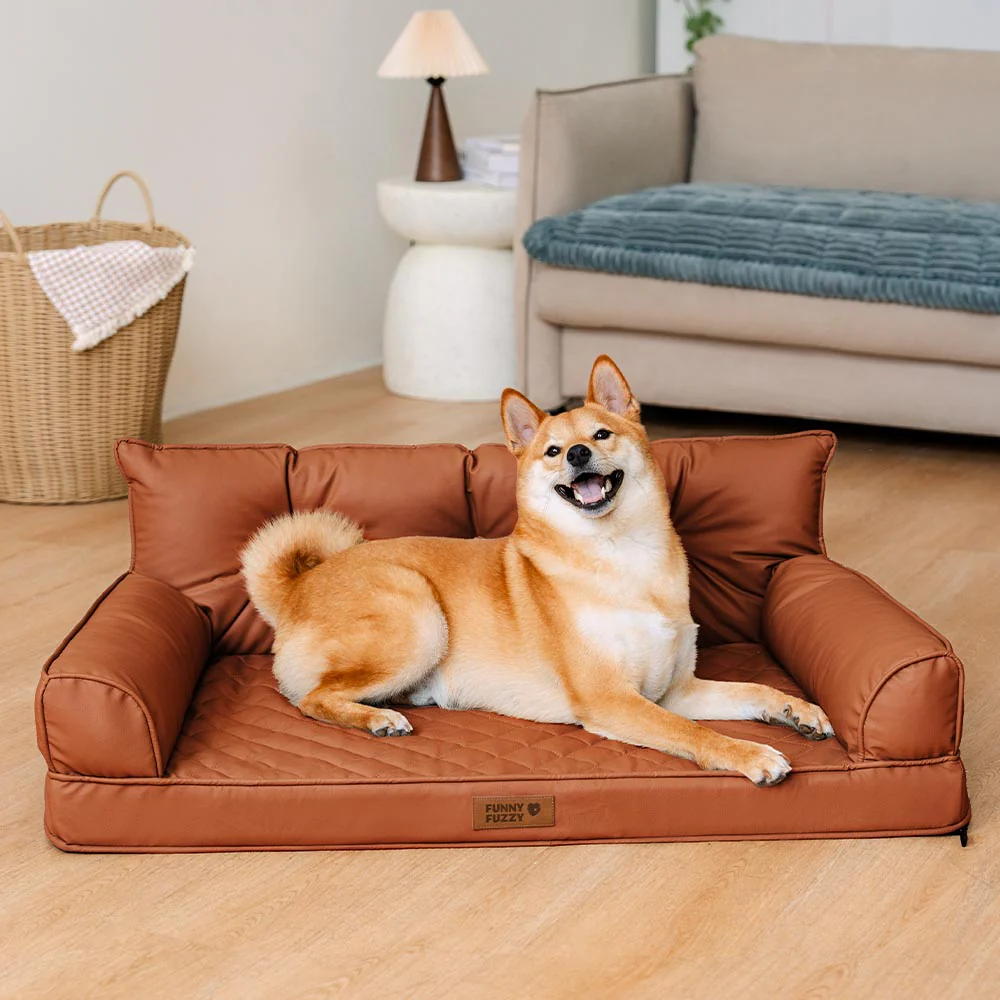 Luxe Faux Leather Foldable Orthopaedic Large Dog Bed - CoreLounge - Image 13