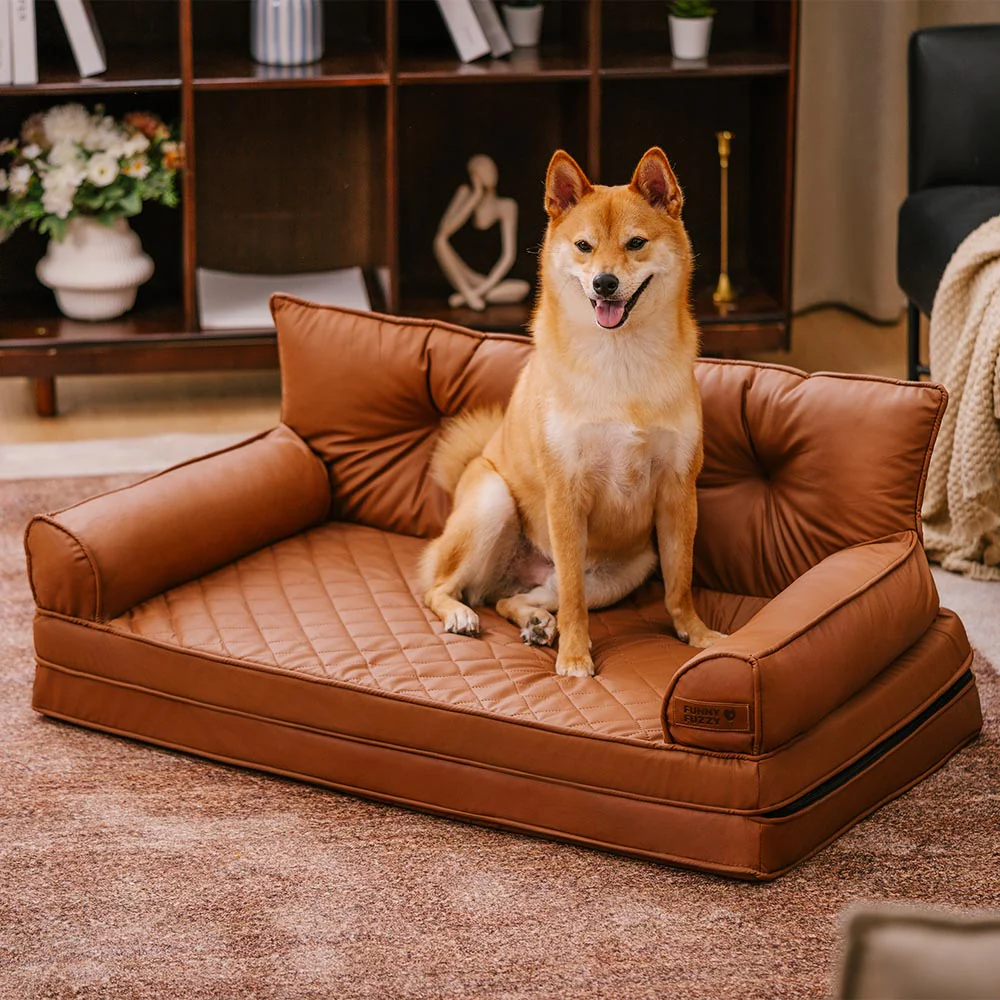 Luxe Faux Leather Foldable Orthopaedic Large Dog Bed - CoreLounge - Image 17