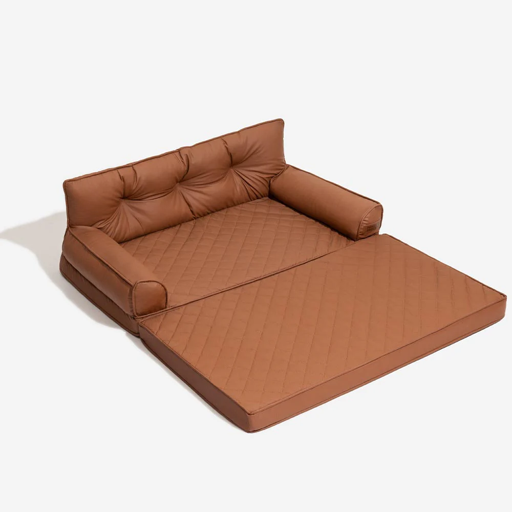 Luxe Faux Leather Foldable Orthopaedic Large Dog Bed - CoreLounge - Image 26