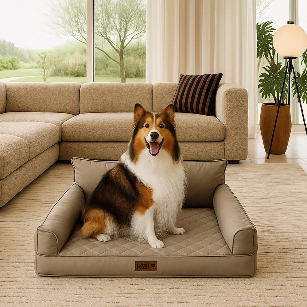 Luxe Faux Leather Foldable Orthopaedic Large Dog Bed - CoreLounge - Image 5