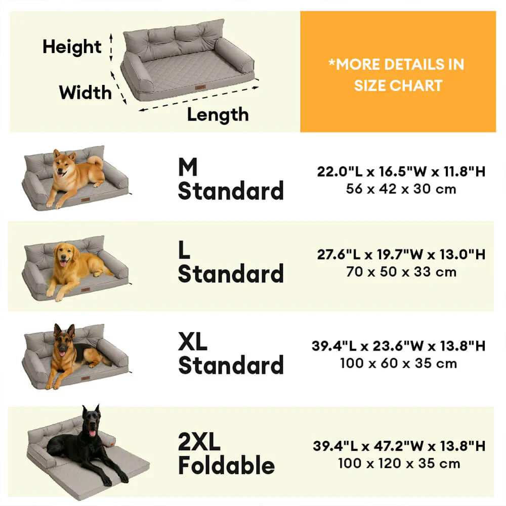 Luxe Faux Leather Foldable Orthopaedic Large Dog Bed - CoreLounge - Image 6
