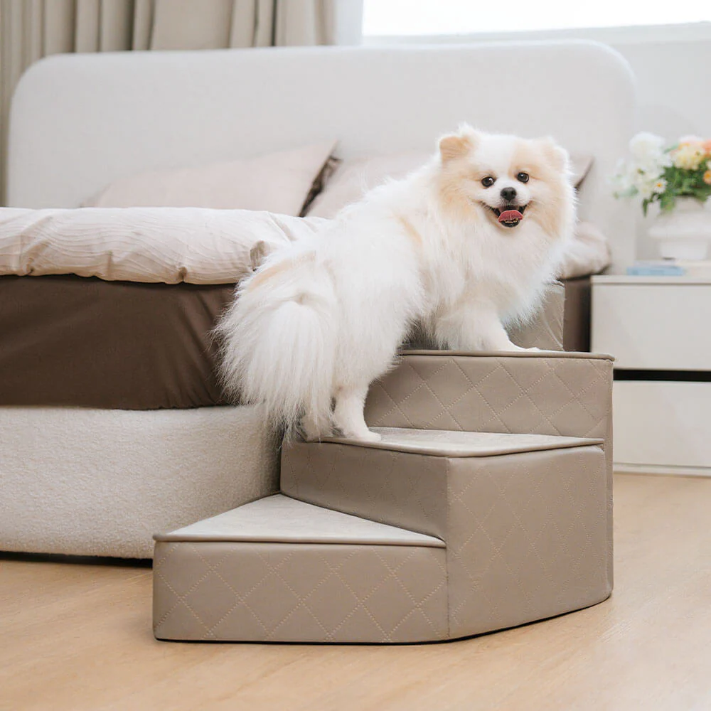 Luxe Water-repellent Faux Leather Removable Spiral Pet Stairs - StepEase - Image 11