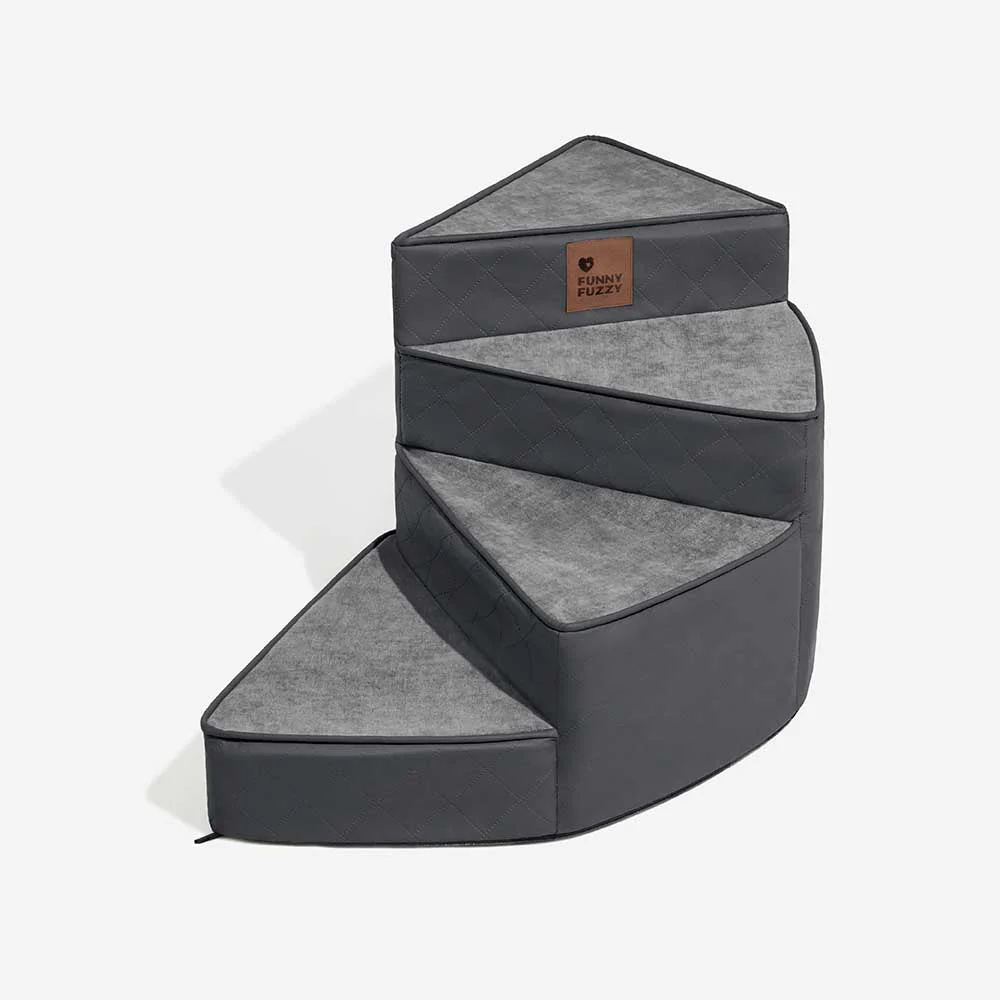 Luxe Water-repellent Faux Leather Removable Spiral Pet Stairs - StepEase - Image 20