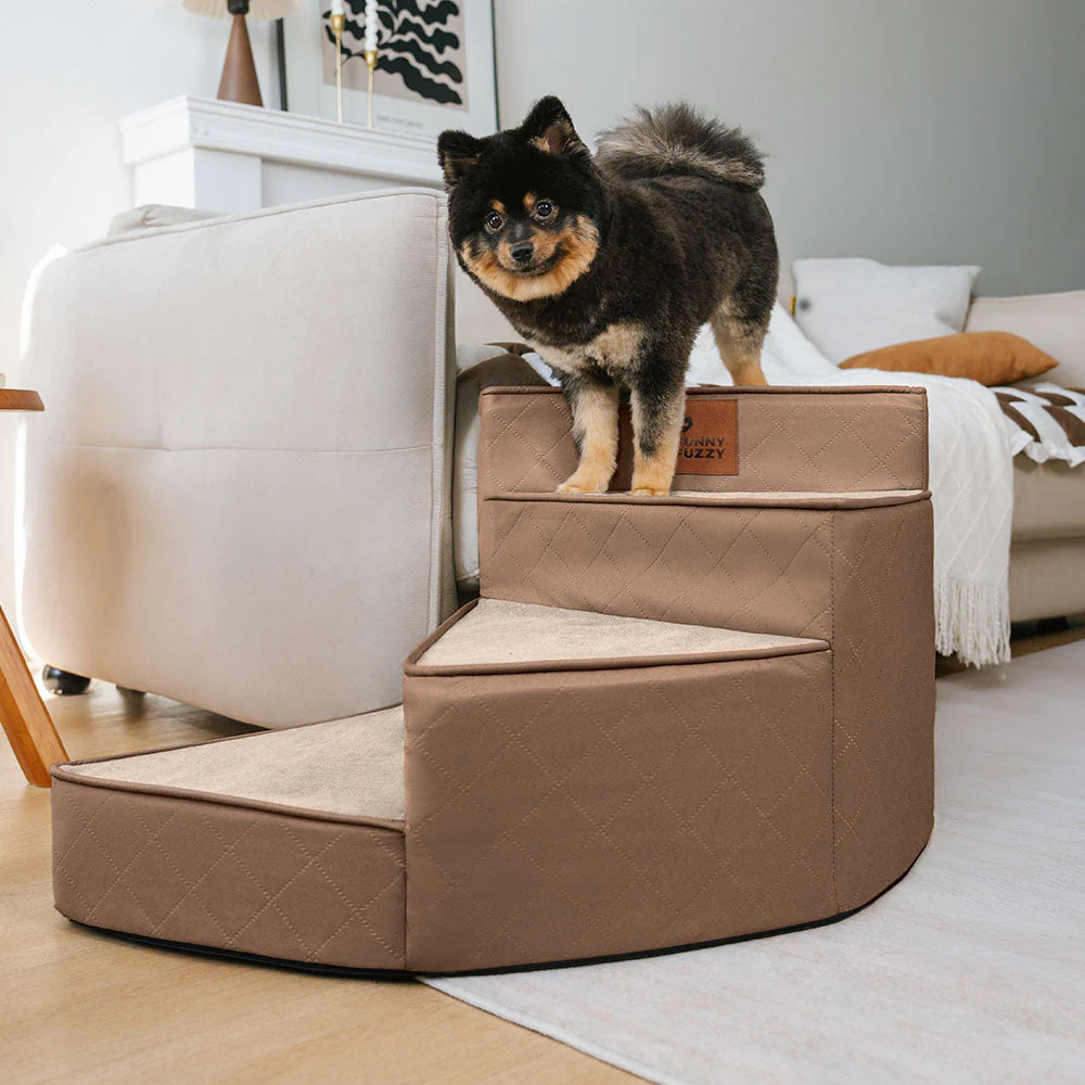 Luxe Water-repellent Faux Leather Removable Spiral Pet Stairs - StepEase - Image 24