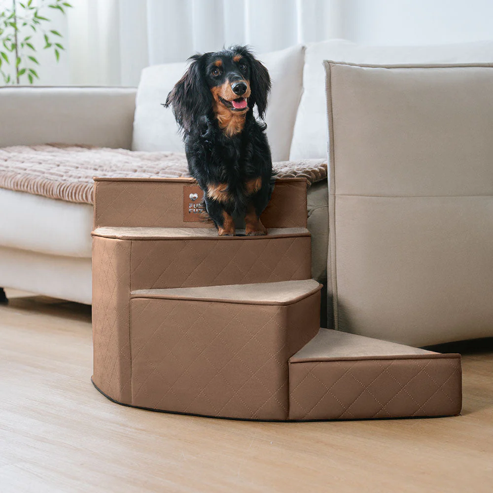 Luxe Water-repellent Faux Leather Removable Spiral Pet Stairs - StepEase - Image 25