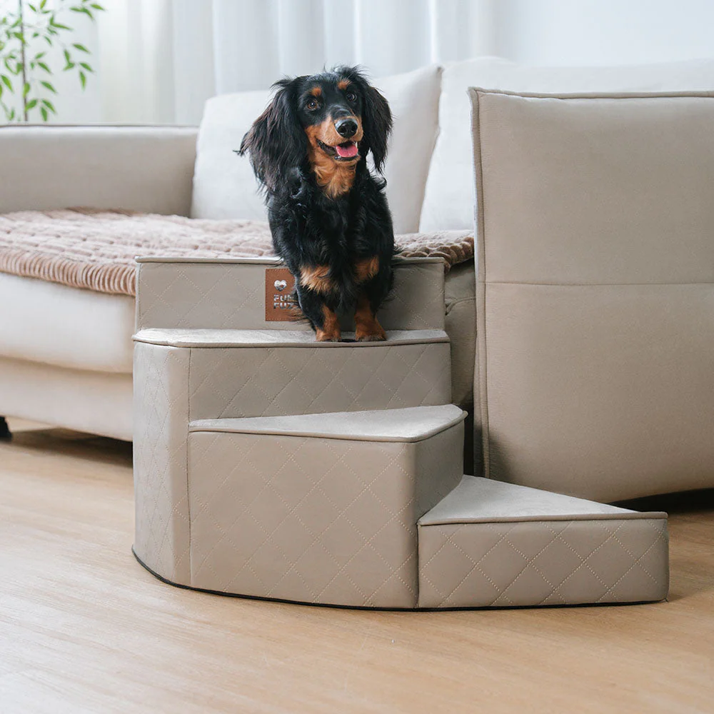 Luxe Water-repellent Faux Leather Removable Spiral Pet Stairs - StepEase - Image 31