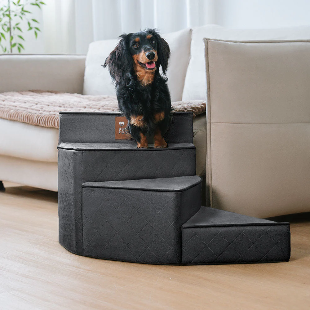 Luxe Water-repellent Faux Leather Removable Spiral Pet Stairs - StepEase - Image 34