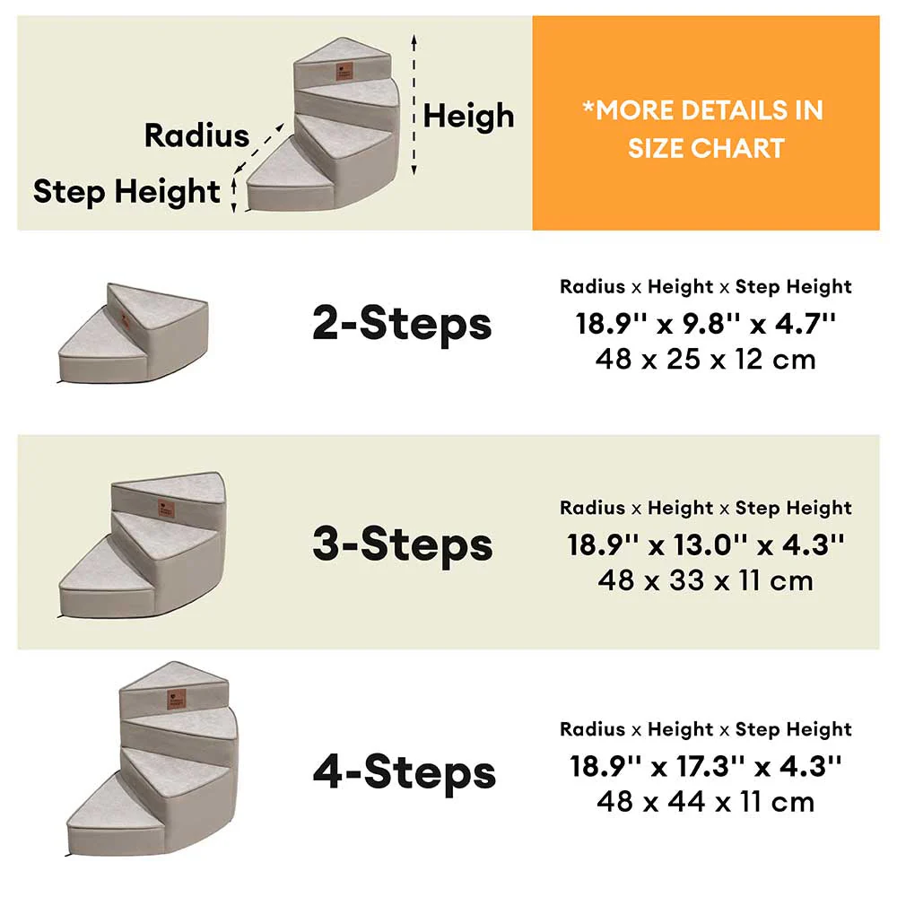 Luxe Water-repellent Faux Leather Removable Spiral Pet Stairs - StepEase - Image 8