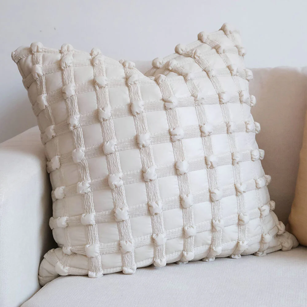 Luxury Fashion Chequered Decorative Lumbar Home Sofa Pillow - Image 3