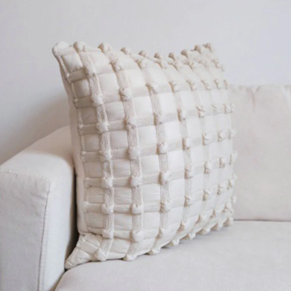 Luxury Fashion Chequered Decorative Lumbar Home Sofa Pillow - Image 4