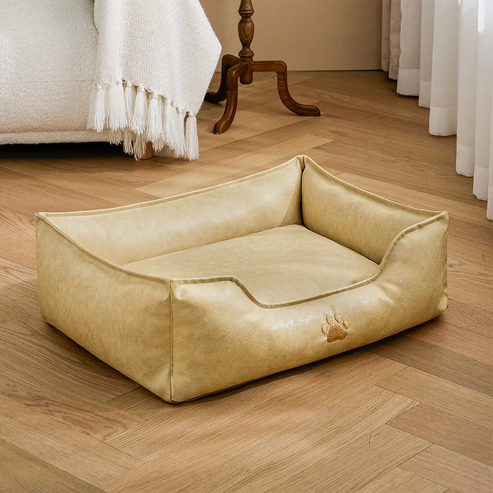 Luxury Faux Leather Waterproof Removable Dog Sofa Bed - Image 19