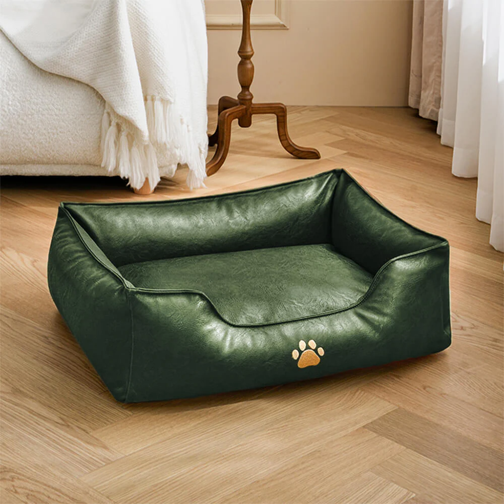 Luxury Faux Leather Waterproof Removable Dog Sofa Bed - Image 22