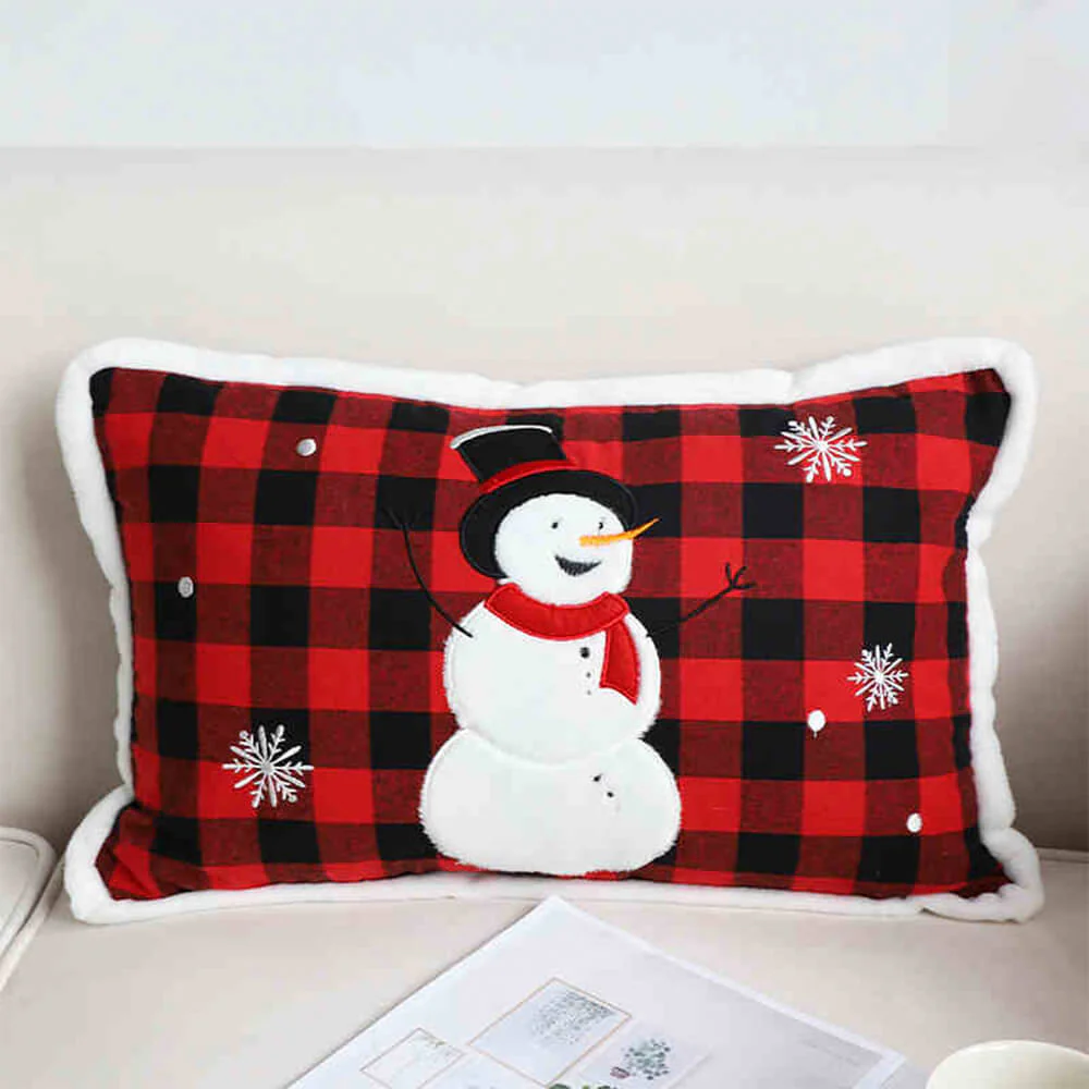 Merry Christmas Holiday Decorative Lumbar Home Sofa Pillow - Image 13