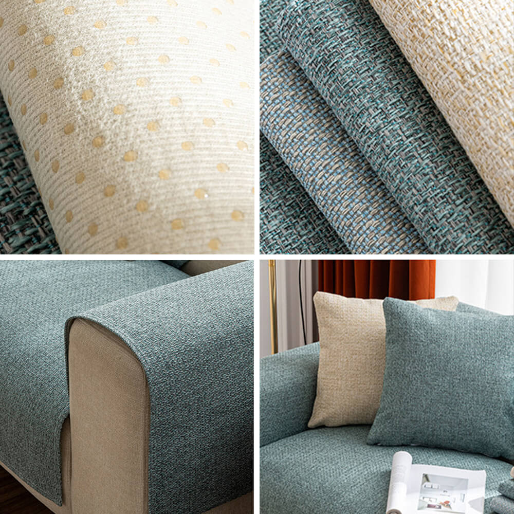 Minimalist Solid Colour Breathable Linen Couch Cover - Image 4