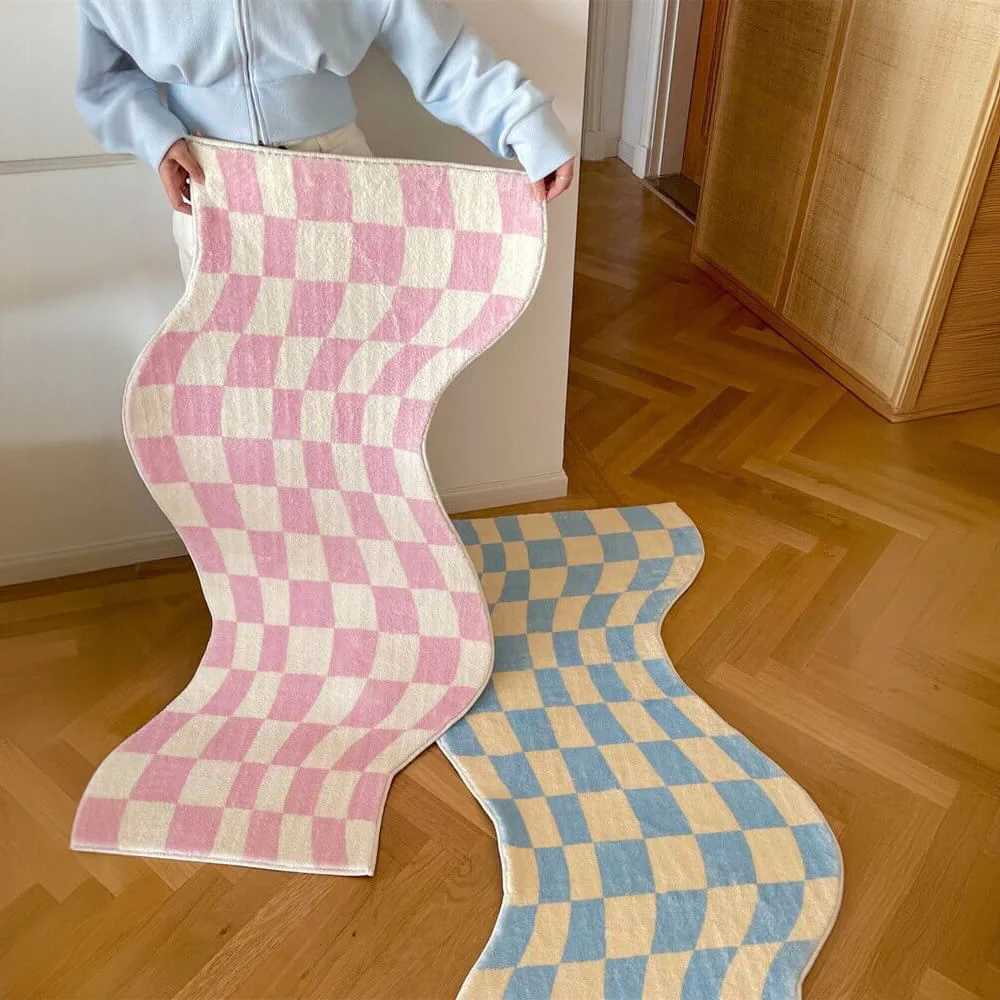 Modern Art Colour Block Faux Cashmere Rug - Image 10
