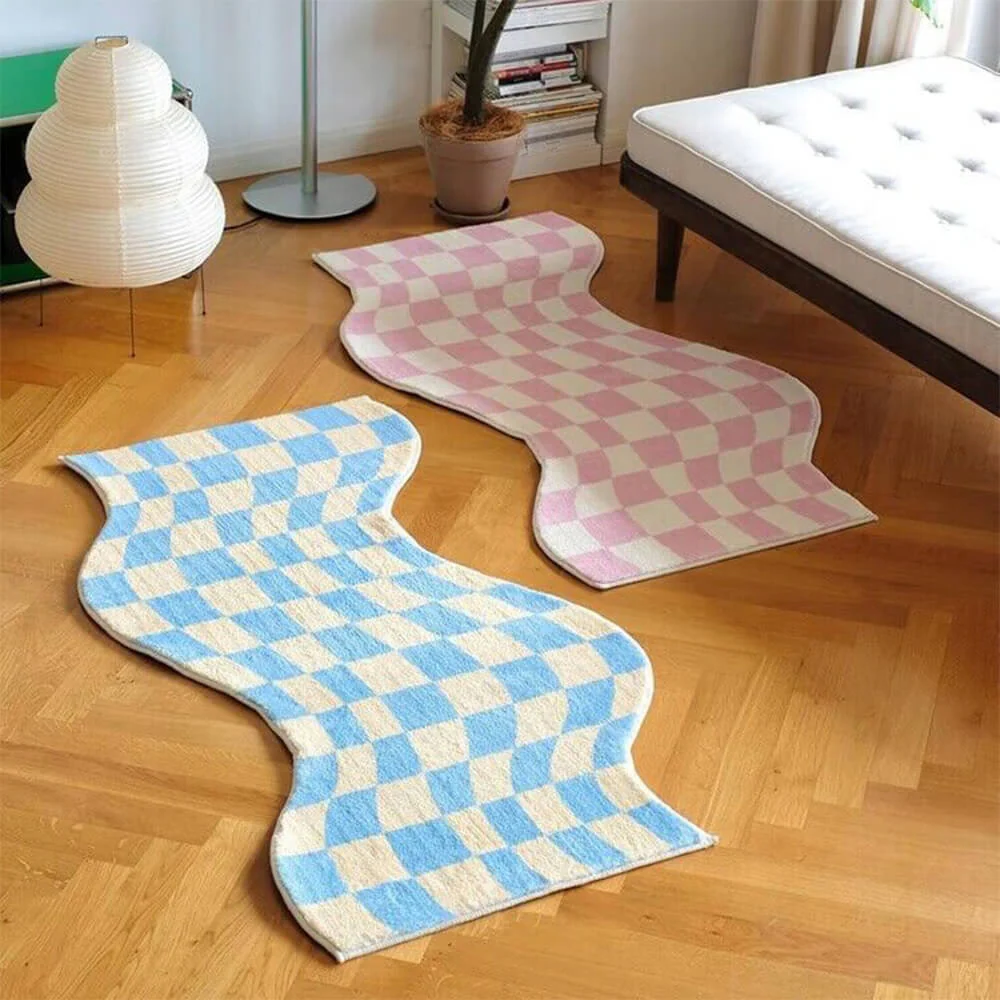 Modern Art Colour Block Faux Cashmere Rug - Image 4