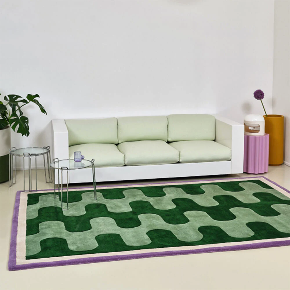 Modern Art Colour Block Faux Cashmere Rug - Image 6