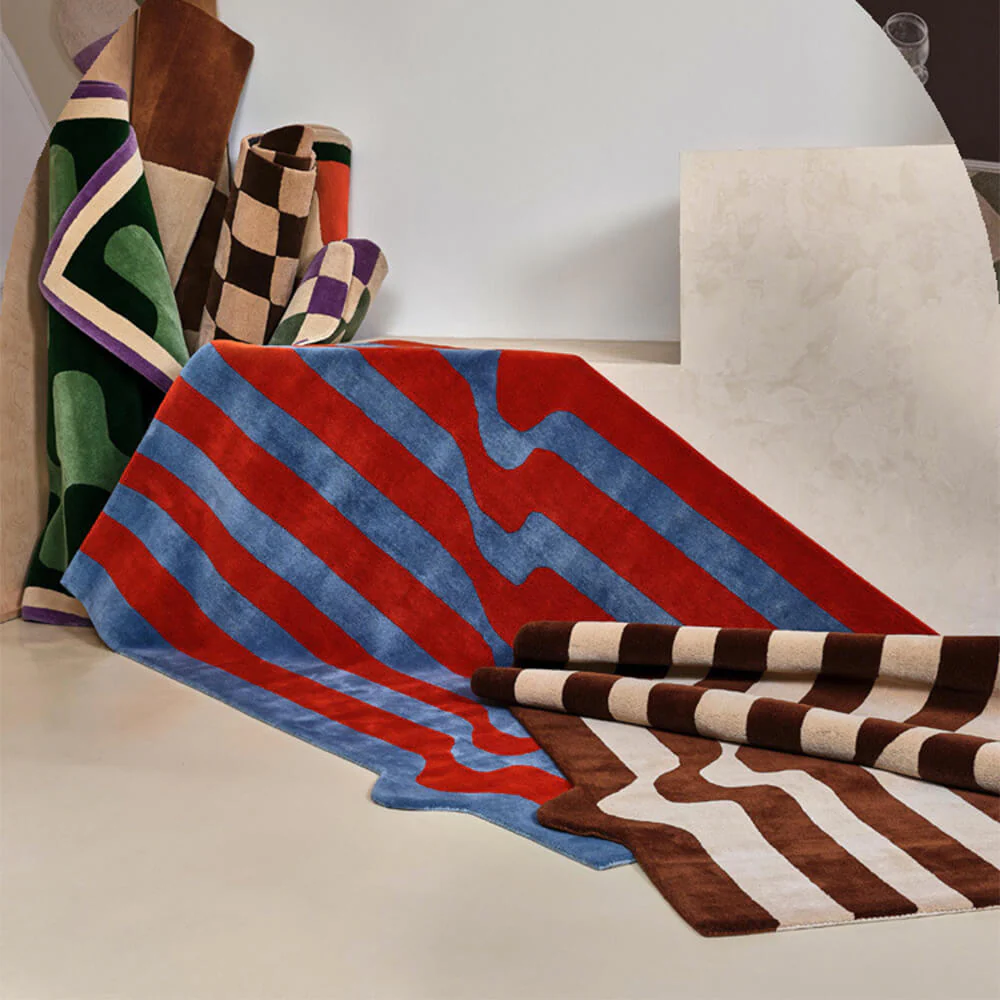 Modern Art Colour Block Faux Cashmere Rug - Image 8