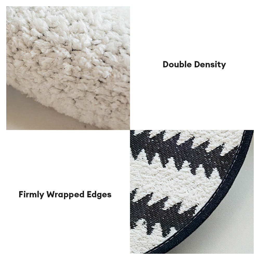 Modern Chevron Stripes Chenille Couch Cover with Wavy Edges - Image 11