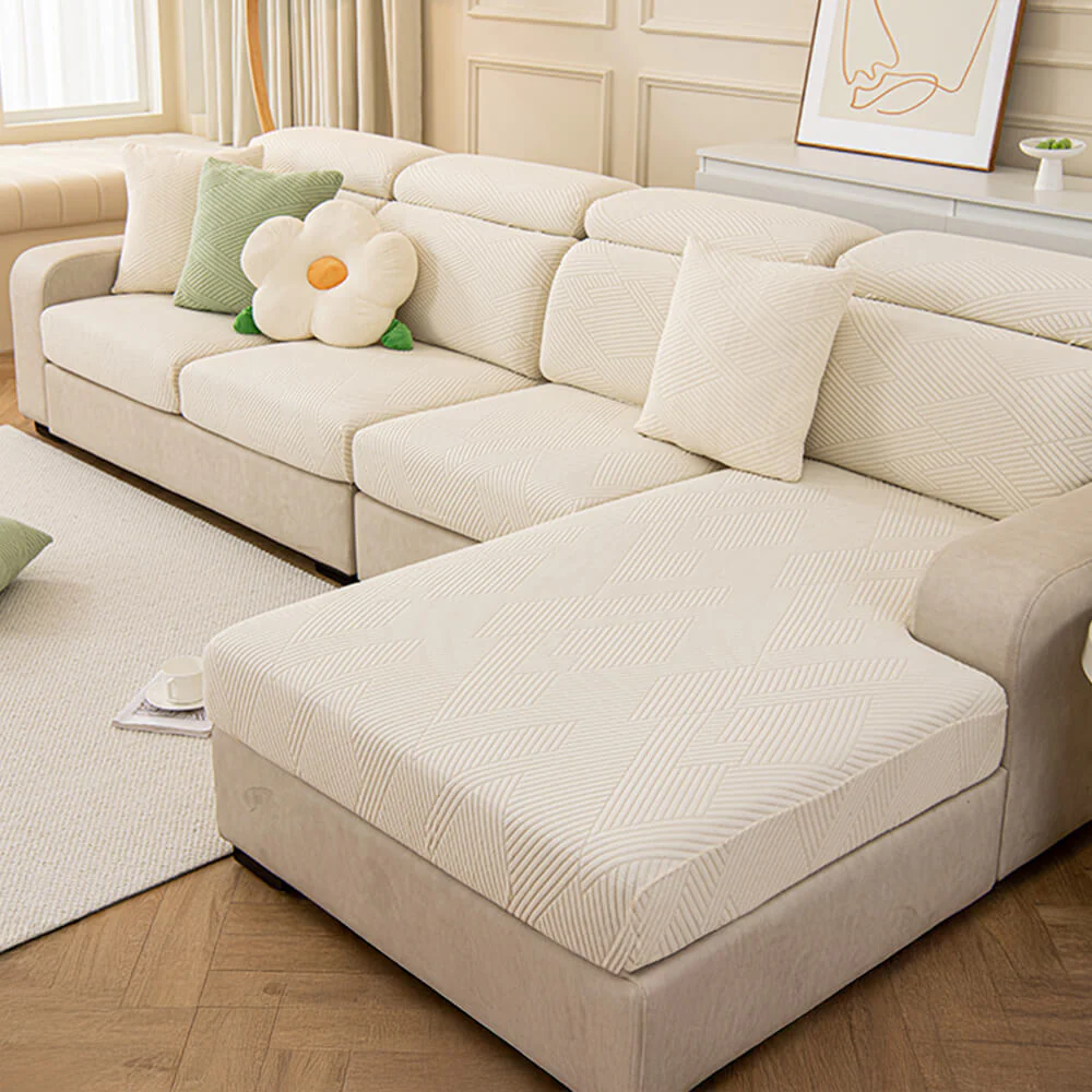 Modern Geometric Stretch Full-Wrap Magic Couch Cover - Image 10