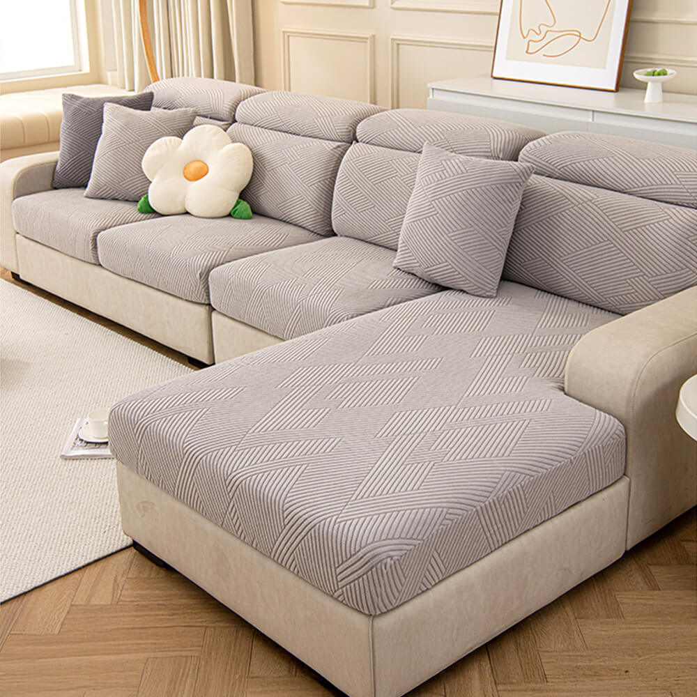 Modern Geometric Stretch Full-Wrap Magic Couch Cover - Image 11