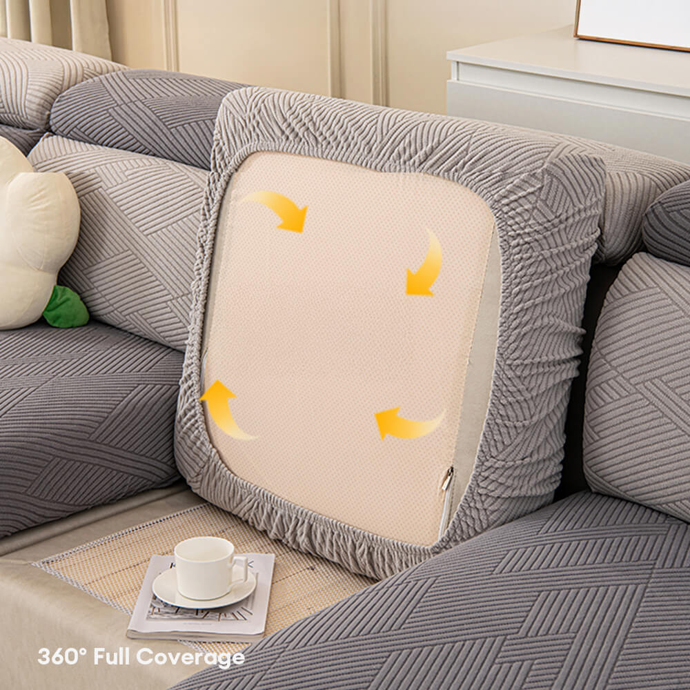 Modern Geometric Stretch Full-Wrap Magic Couch Cover - Image 4