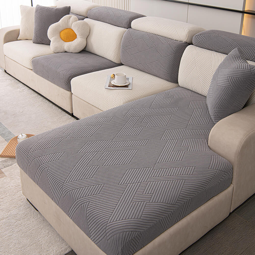Modern Geometric Stretch Full-Wrap Magic Couch Cover - Image 7