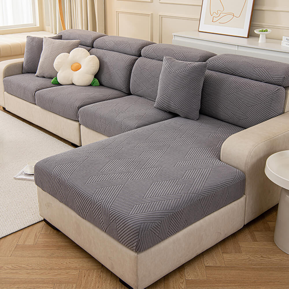 Modern Geometric Stretch Full-Wrap Magic Couch Cover - Image 9