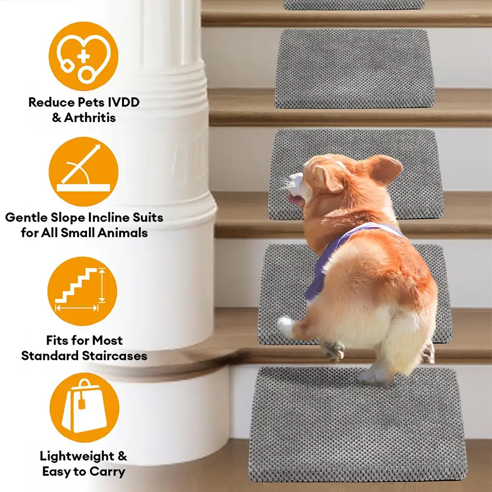 Modular Foam Dog Ramp Stairs for Staircase Stairs with Velcro - Image 5