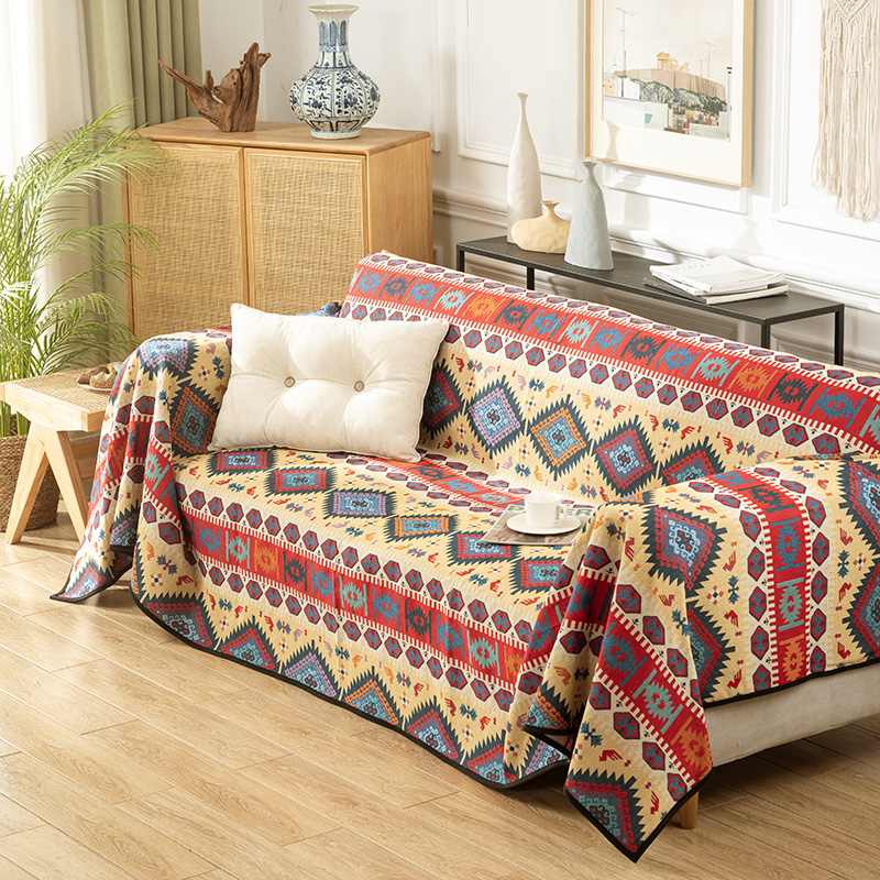 Moroccan Jacquard Multifunctional Throw Blanket Couch Cover - Image 3