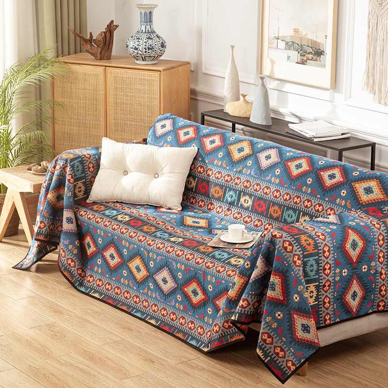 Moroccan Jacquard Multifunctional Throw Blanket Couch Cover - Image 5