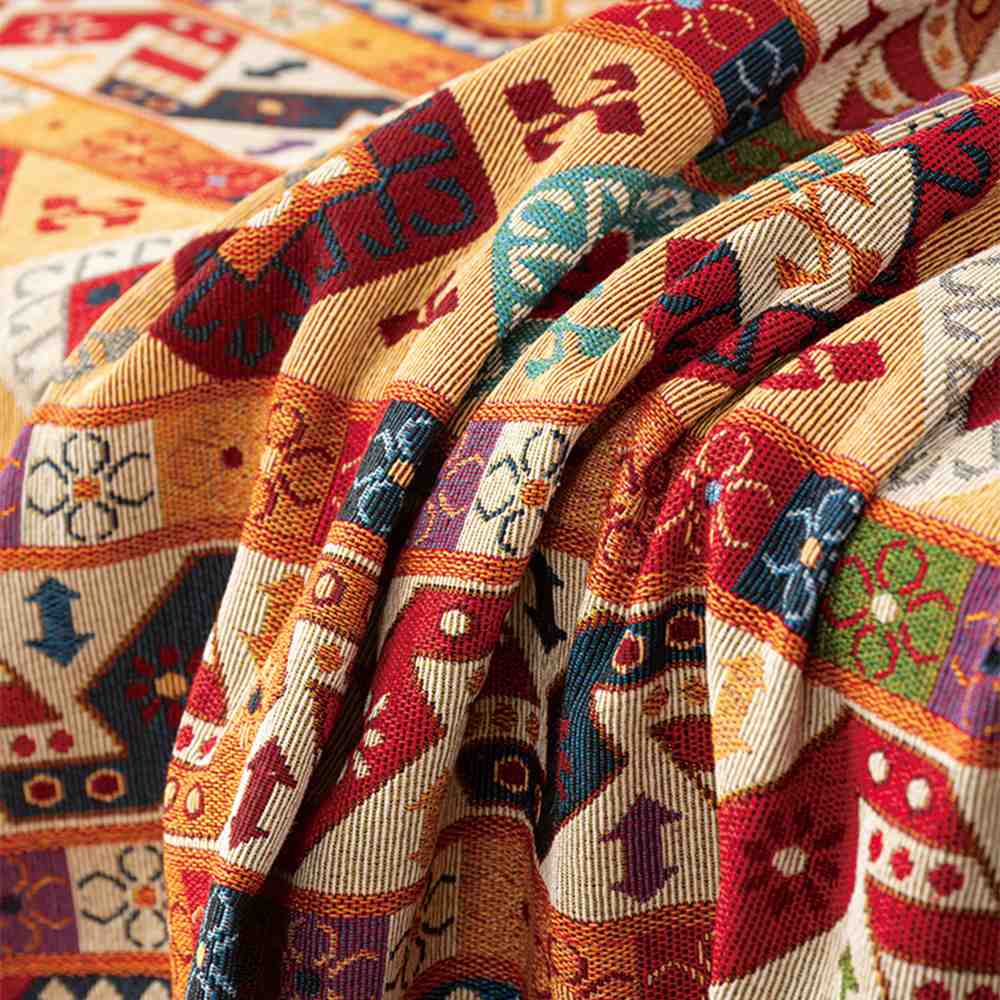 Moroccan Jacquard Multifunctional Throw Blanket Couch Cover - Image 8