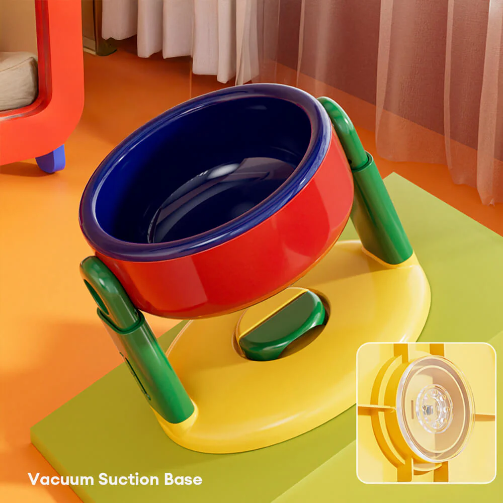 Neck Protection Adjustable Raised Pet Bowl with Anti-Slip Suction Base - Image 10