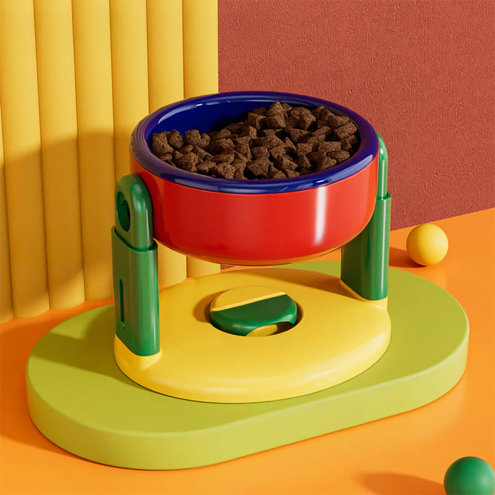 Neck Protection Adjustable Raised Pet Bowl with Anti-Slip Suction Base - Image 2