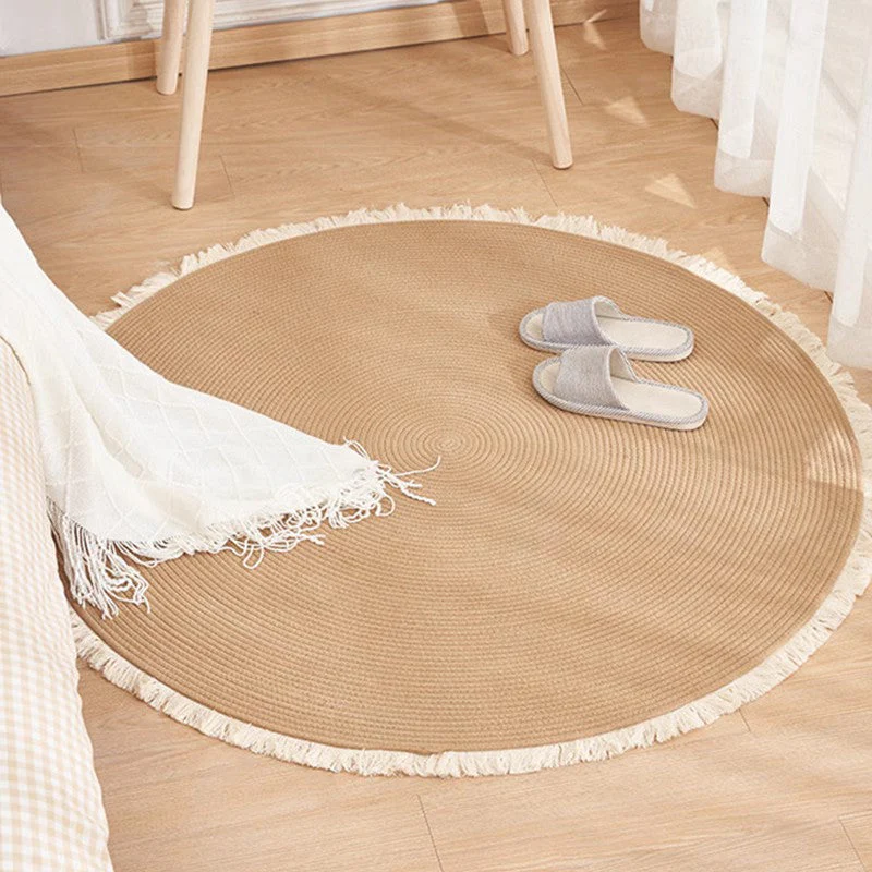 Nordic Handwoven Durable Cat Scratch Mat Rug with Fringe - Image 6
