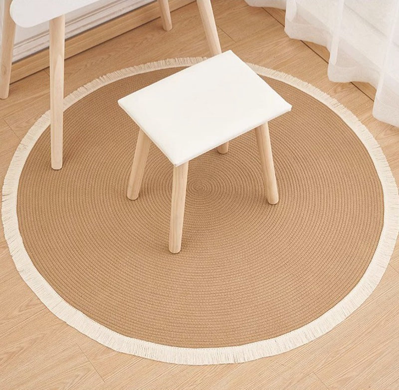 Nordic Handwoven Durable Cat Scratch Mat Rug with Fringe - Image 9