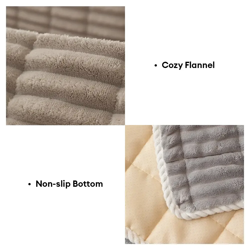 One-Piece Cozy Flannel Sofa Protection Non-Slip Couch Cover - Image 5