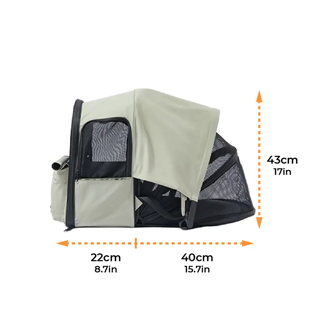 Outdoor Travel Expandable Breathable Cat Carrier Backpack with Sunshade - Image 10