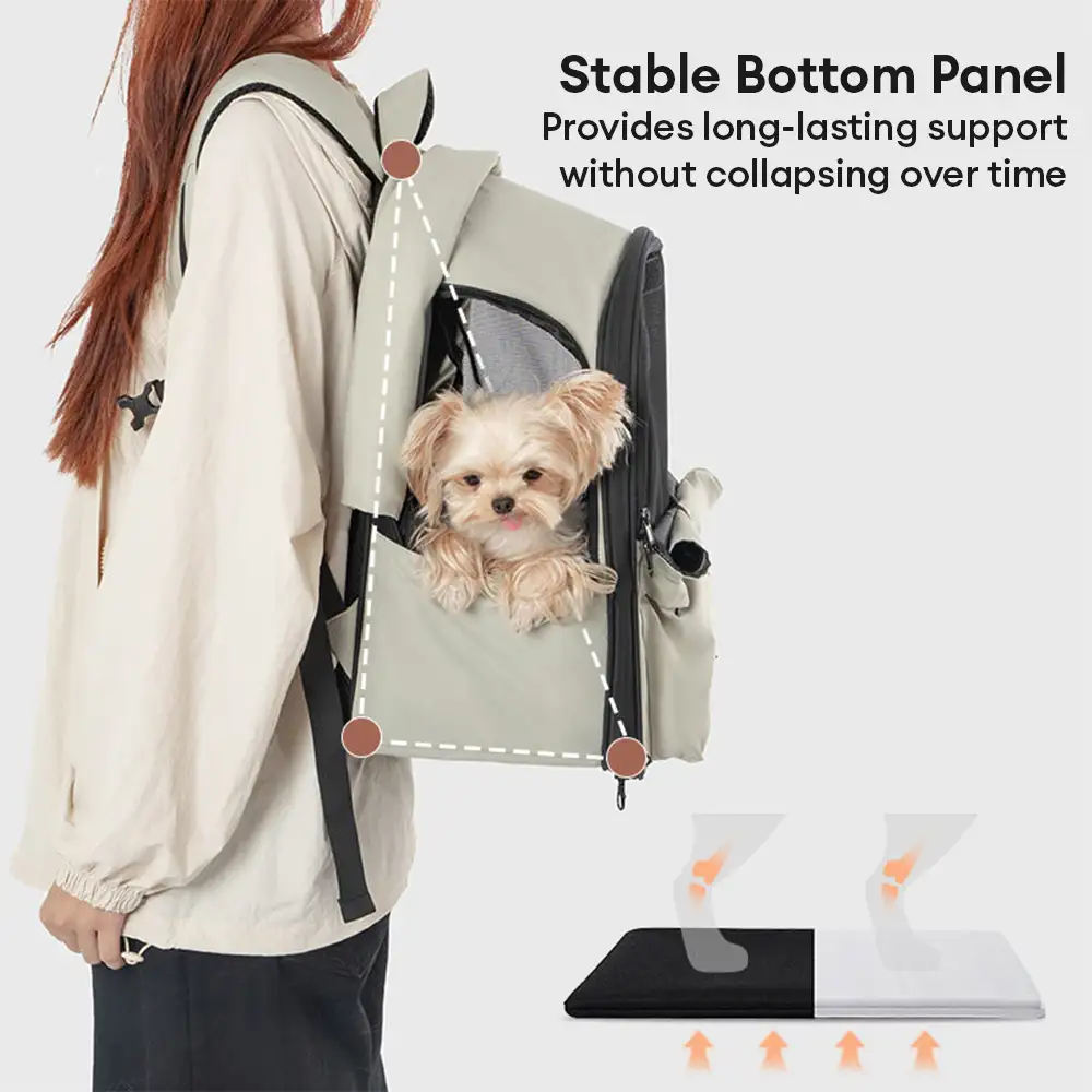 Outdoor Travel Expandable Breathable Cat Carrier Backpack with Sunshade - Image 5