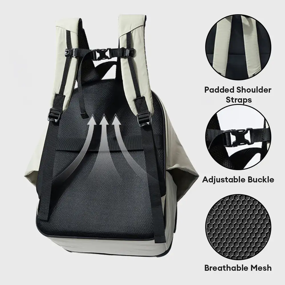 Outdoor Travel Expandable Breathable Cat Carrier Backpack with Sunshade - Image 6