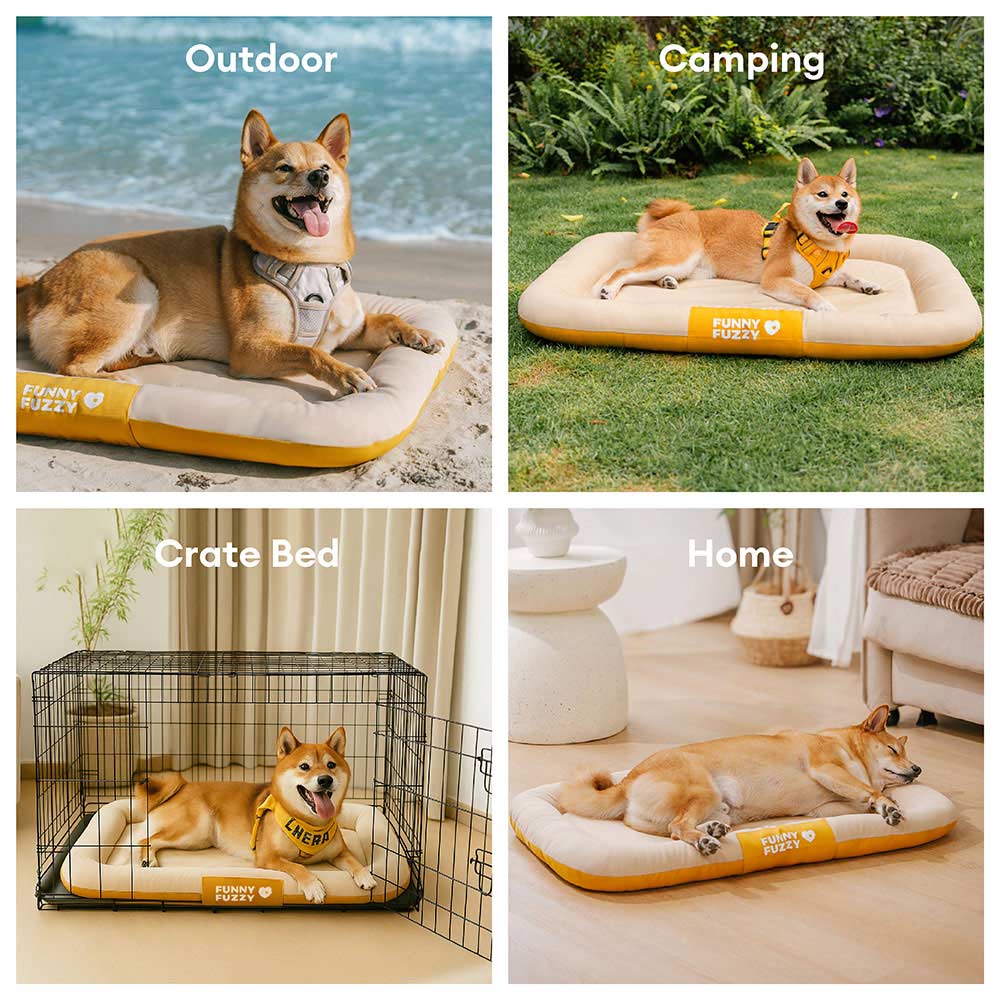 Outdoor Waterproof & Scratch-Resistant Colour-Blocked Orthopaedic Dog Mat - Trek Lounge - Image 6