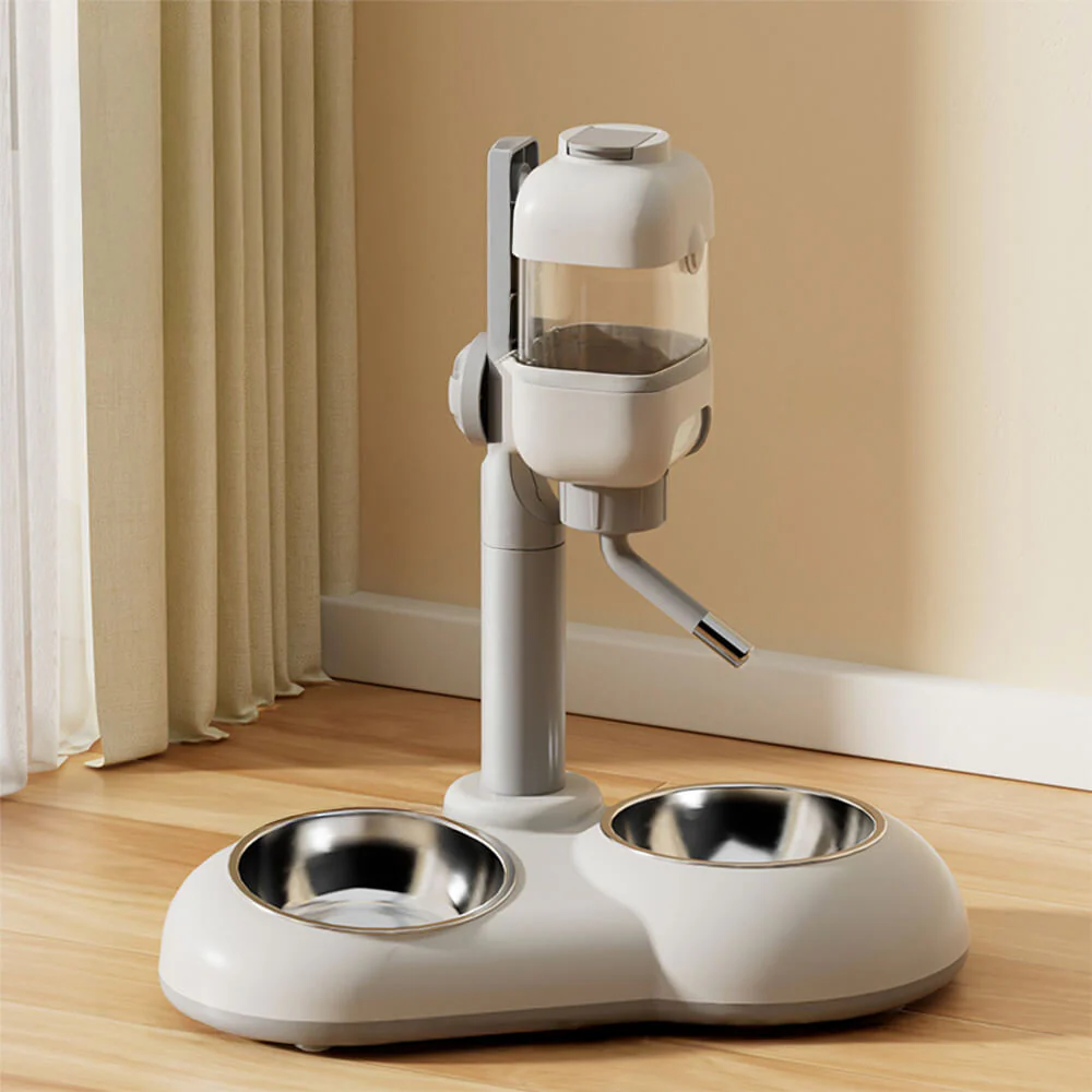 Pet Feeding Bowl Station Food Dispenser With Automatic Water - Image 3
