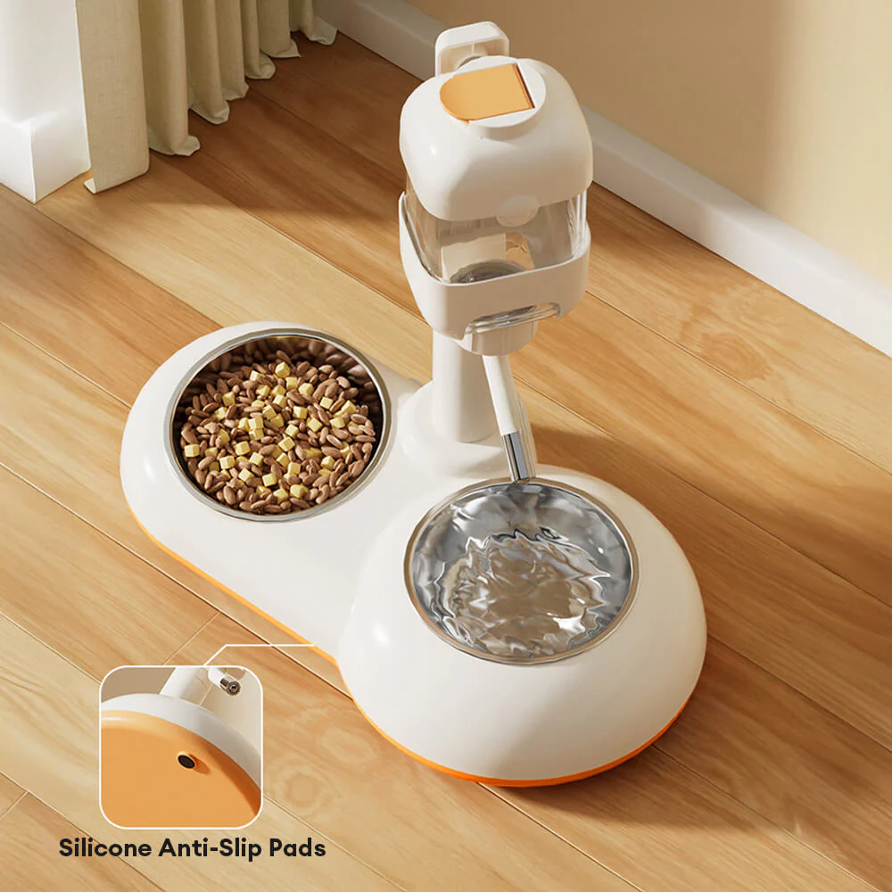 Pet Feeding Bowl Station Food Dispenser With Automatic Water - Image 4