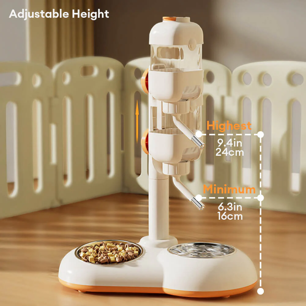 Pet Feeding Bowl Station Food Dispenser With Automatic Water - Image 7