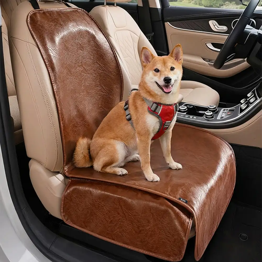 Pet Friendly Faux Leather Car Seat Mask - Waterproof And Stain Resistant - Image 2